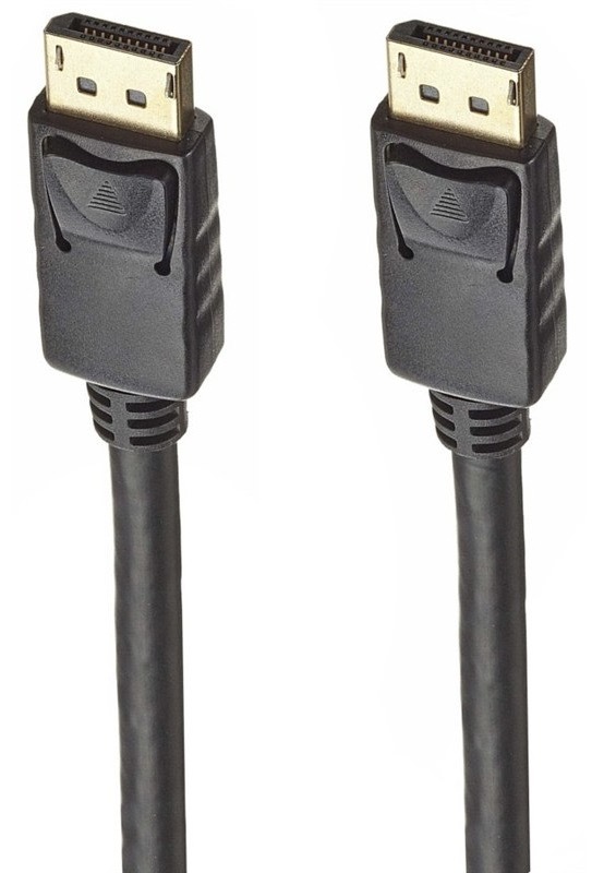 Prepojovací kábel PremiumCord s dĺžkou 2 metre, konektory DisplayPort, čierna farba