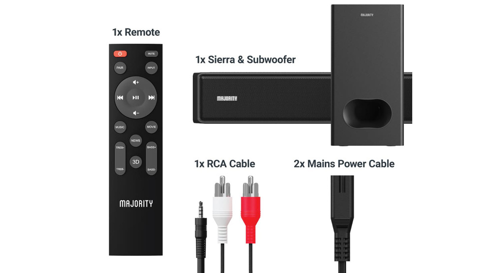 Soundbar Majority Sierra Plus čierny