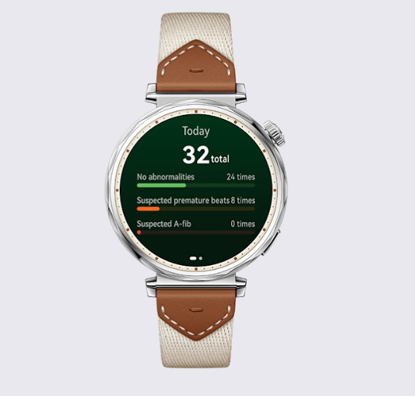Inteligentné hodinky Huawei Watch GT 5 41 mm NFC - Gold + White Composite Leather Strap