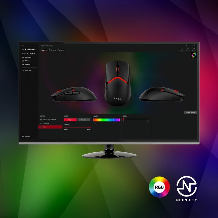 Myš HyperX Pulsefire Saga čierna HyperX Pulsefire Saga