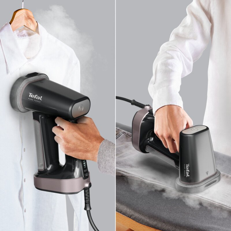 Ručný naparovač odevov Tefal DT8765E0 Pure Force 3v1 čierny/sivý