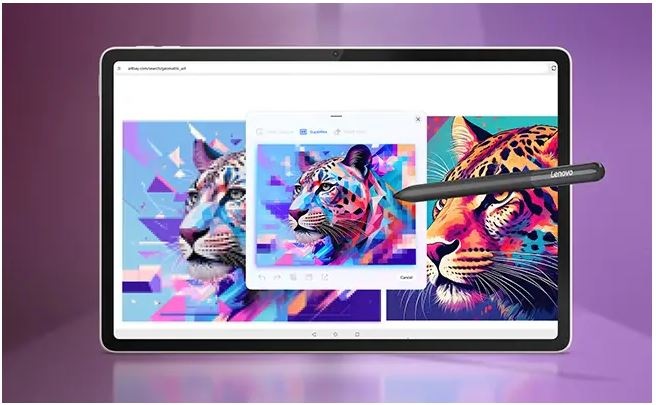Detail displeja tabletu Lenovo Yoga Tab