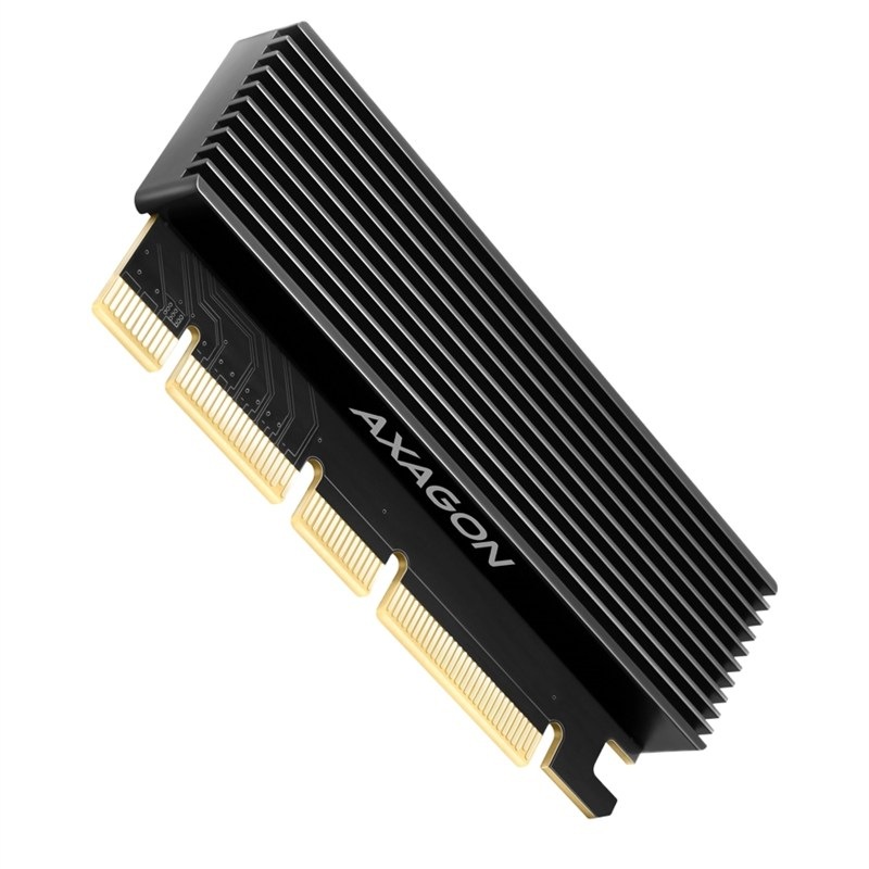 Radič Axagon PCEM2-XS, PCIe NVMe M.2 with cooler, čierna farba