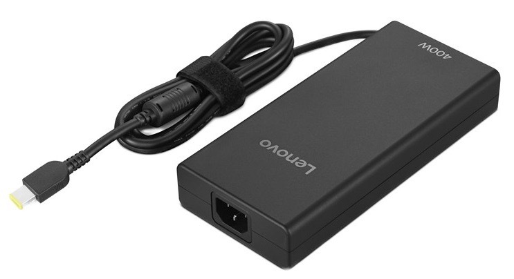 Napájací adaptér Lenovo Legion s výkonom 400 W AC Slim Tip-EU, čierna farba
