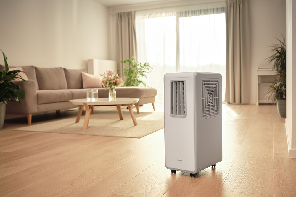 Mobilná klimatizácia Sencor SAC ST0180C, 1 800 BTU, SPOT (500 W) biela Mobilná klimatizácia Sencor SAC ST0180C zaisťuje ochladenie a zvlhčovanie vzduchu bez toho, aby narušila štýl vášho interiéru.