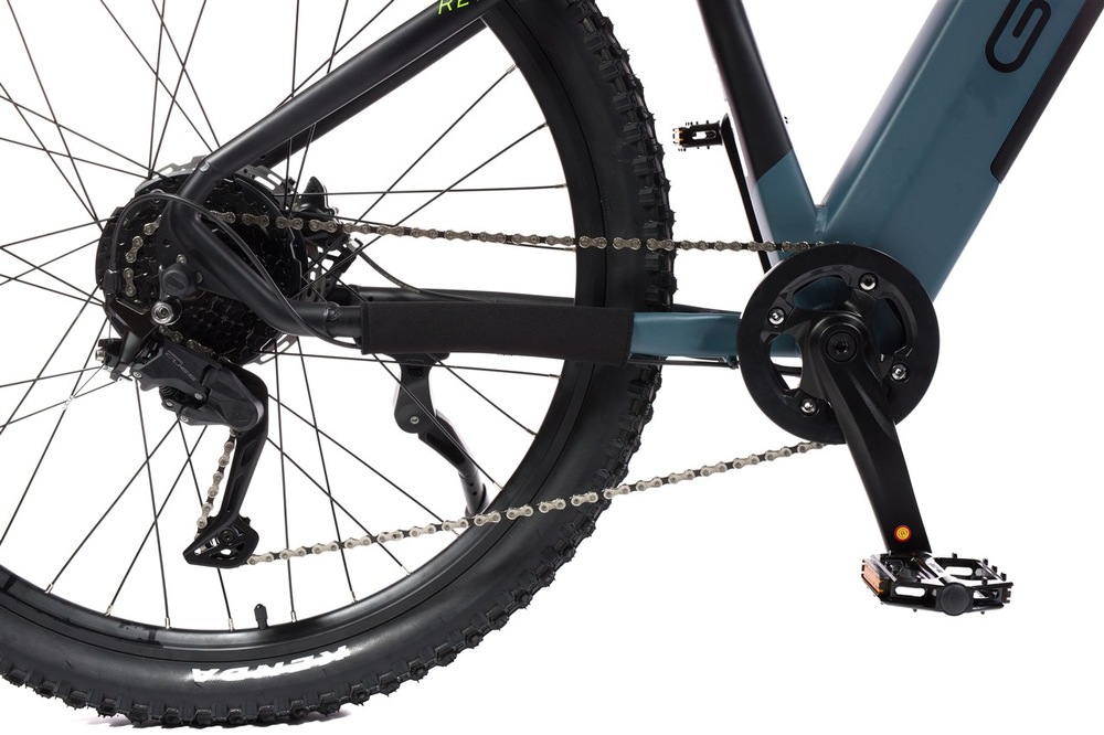 Elektrobicykel GoGEN Revonix HD 720 29" 17" 2026 sivé/neónová žltá GoGEN Revonix HD sa opiera o radenie Shimano Cues