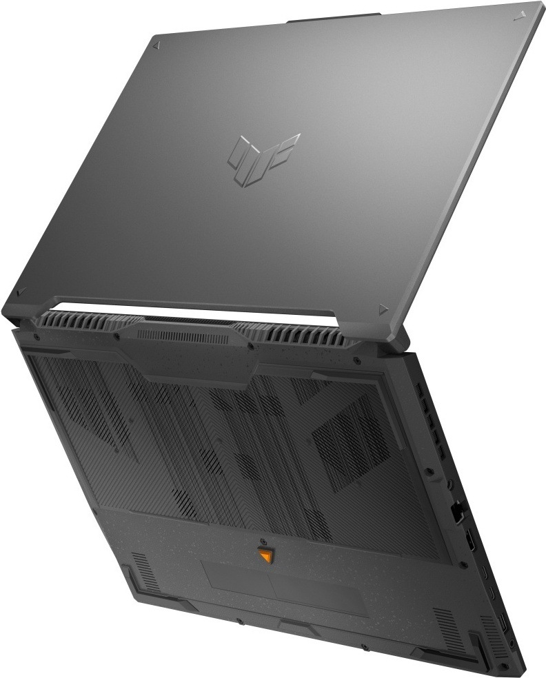 Notebook Asus TUF Gaming A16 čierny/sivý Pohľad na chrbát a spodnú stranu notebooku TUF Gaming A16