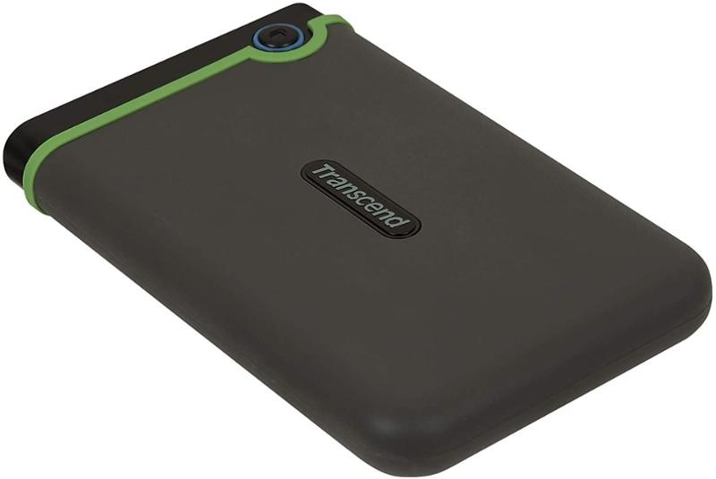 Externý pevný disk Transcend StoreJet 25M3S 2TB, USB 3.0 (3.1 Gen 1) sivý/zelený