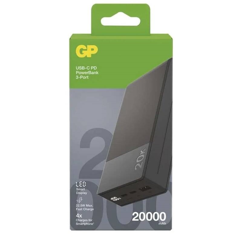 Powerbank GP M2+ Series 20000mAh M20C sivý Powerbank GP M2+ Series 20000mAh M20C - šedá