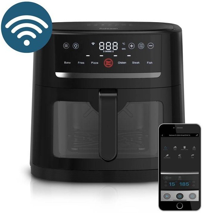 Fritéza teplovzdušná Rohnson R-2834 SmartChef XL Wi-Fi 8 l čierna