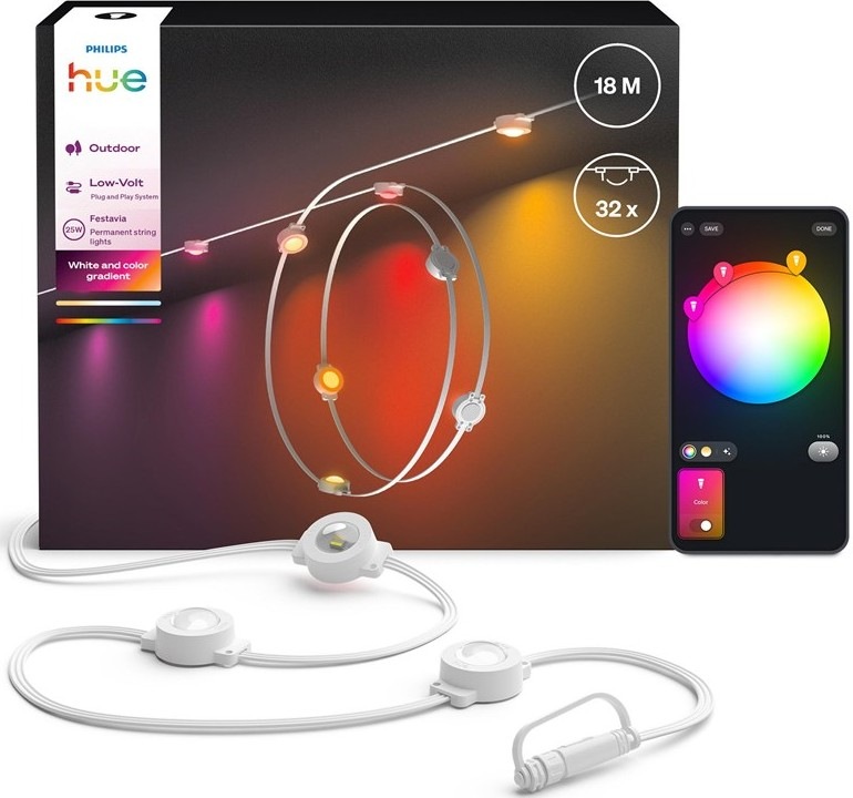 LED pásik Philips Hue Festavia permanent s RGB s dĺžkou 18 m