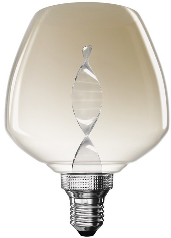 LED žiarovka EMOS DECO S123 "DNA" vyžaruje teplú bielu farbu svetla