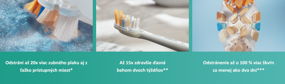 Náhradné hlavice Philips Sonicare All-in-One HX9092/10 (2 ks) biela Náhradné hlavice Philips Sonicare All-in-One HX9092/10 (2 ks) biela