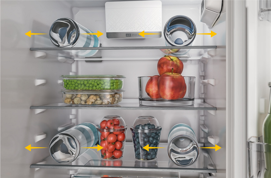 Chladnička kombinovaná Whirlpool WH SP70 T121, NoFrost vstavaná, posúvateľná držiaky umožňujú uskladniť fľaše pohodlne a bezpečne