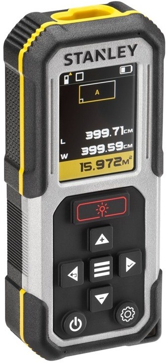 Laserový diaľkomer Stanley STAFMHT77050XJ s farebným displejom, dosah 50 m.