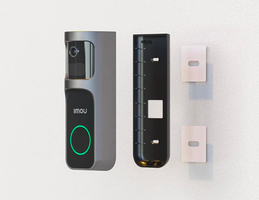 Videozvonček Imou Doorbell 2S Kit čierny Montážna sada videozvončeka Imou Doorbell 2S s držiakom a príslušenstvom na stenu