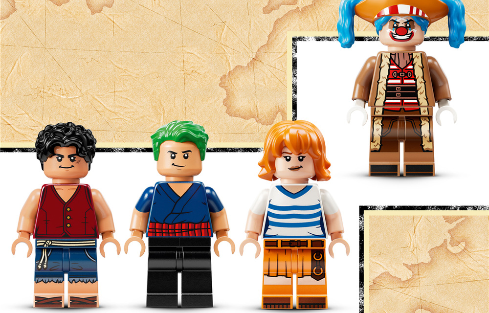 Stavebnica LEGO® ONE PIECE 75637 Klaun Buggy a jeho cirkusový stan Stan je možné otočiť a vďaka odnímateľným častiam meniť jeho usporiadanie podľa práve rozohrávaného príbehu.