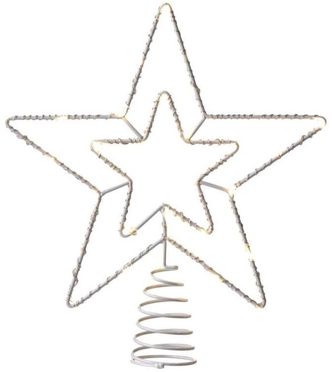 Spojovacia reťaz EMOS 30 LED Standard spojovacia vianočná hviezda, 28,5 cm, vonkajšia aj vnútorná, teplá biela, časovač