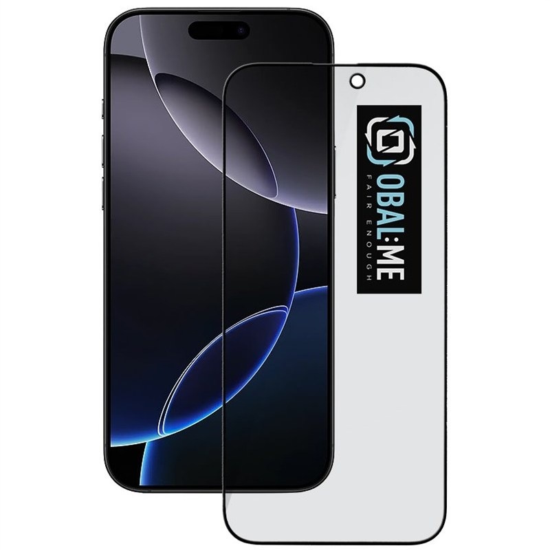 Tvrdené sklo Obal:Me Privacy 5D na Apple iPhone 16 Pro Max - čierne