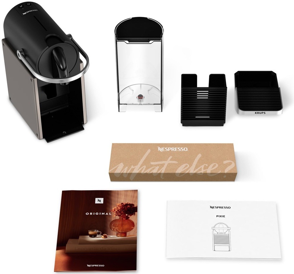 Kapsulový kávovar Krups Nespresso Pixie XN306T10 Titanium