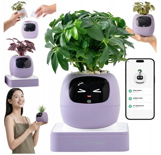 Inteligentný kvetináč Plantsio IVY generácia 2 fialový Chytrý kvetináč Plantsio IVY generácia 2 - fialová