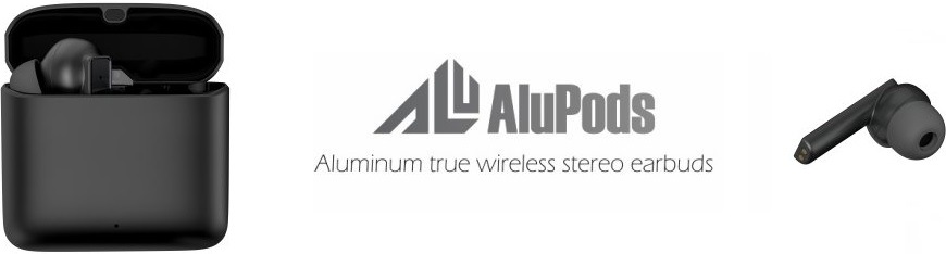 Slúchadlá Swissten Alupods II čierna Swissten Alupods II