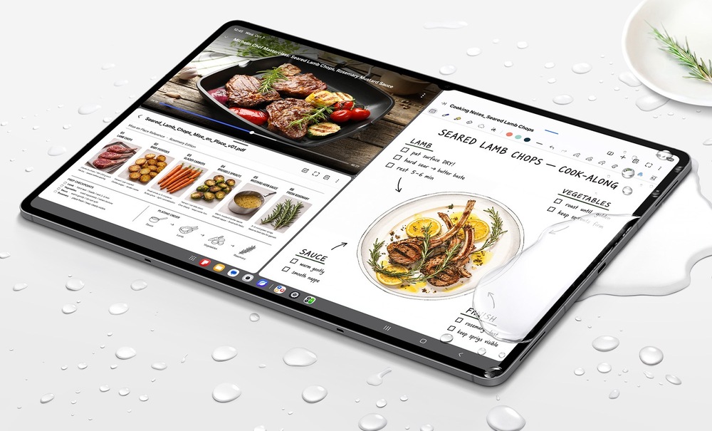 Tablet Samsung Galaxy Tab S12 Ultra 12 GB / 256 GB + dotykové pero sivý Samsung Galaxy Tab S12 Ultra je odolný voči vode aj prachu