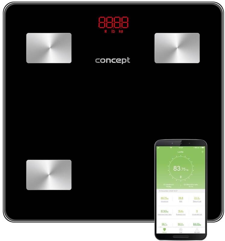 Osobná váha Concept Perfect Health VO4001 čierna Osobná váha Concept Perfect Health VO4001 čierna