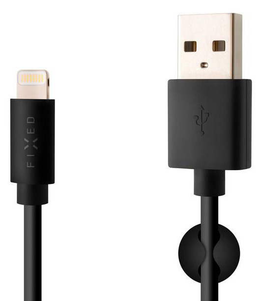 Kábel FIXED USB/Lightning, MFI, 2m čierny