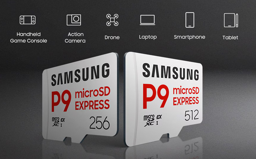 Pamäťová karta Samsung 256GB P9 microSD Express biela Pamäťová karta Samsung 256GB P9 microSD Express biela