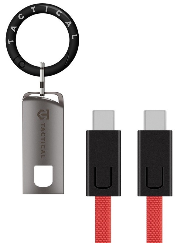 Kábel Tactical OODA Loop USB-C/USB-C, červená farba