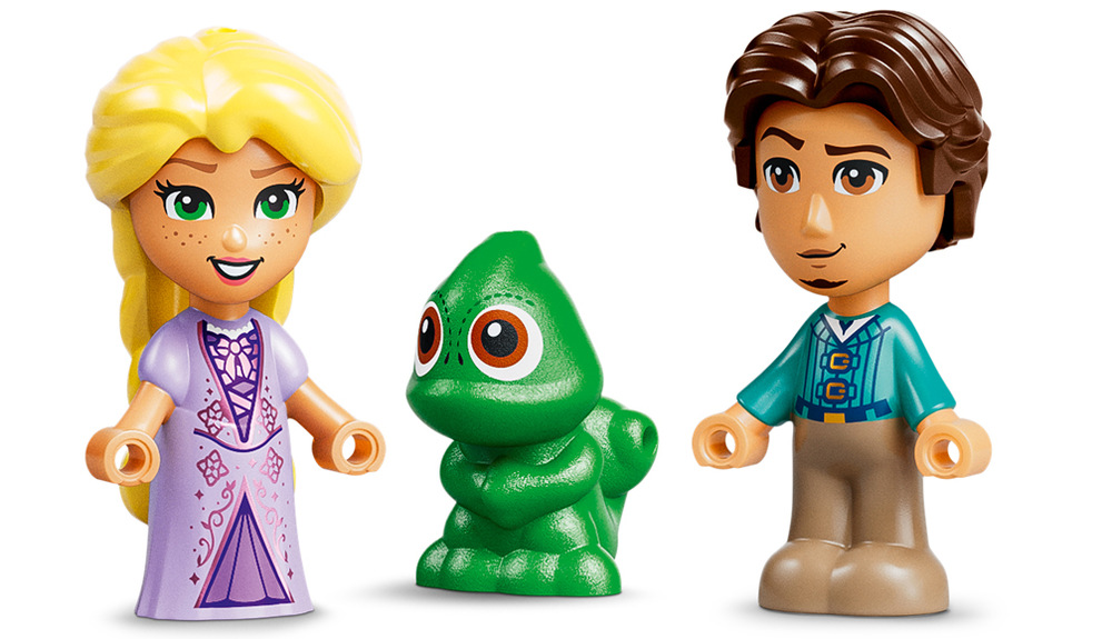 Stavebnica LEGO® │ Disney 43294 Rapunzel a jej mini veža Kompaktnú vežu je možné uzavrieť, ľahko prenášať a po roztvorení premeniť na herný úkryt s vybavenými miestnosťami.