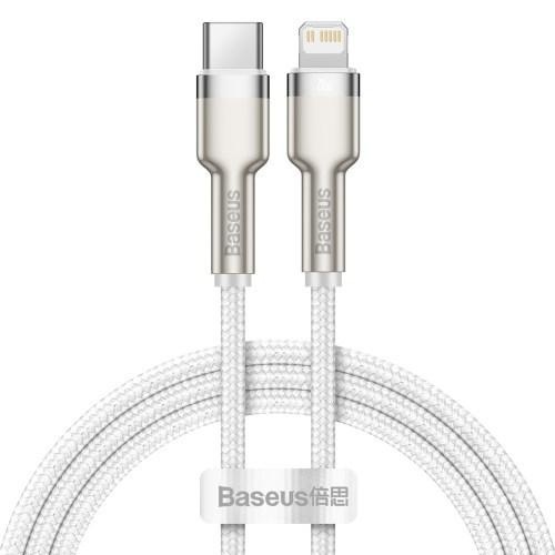 Kábel Baseus Cafule USB-C/Lightning PD 20W, 2m biely