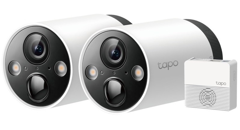 IP kamera TP-Link Tapo C420S2, Smart kit (2 batériové kamery + hub) biela