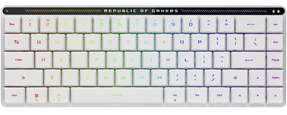 Klávesnica Asus FALCHION RX Low profile (ROG NX Snow) - US biela