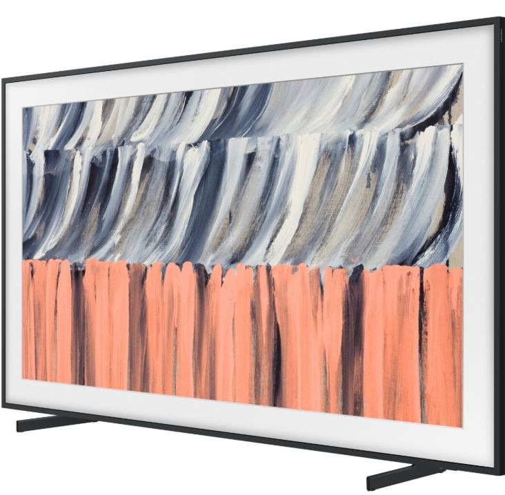 televízia Samsung The Frame QE43LS03H s farebnou kresbou, pohľad zboku