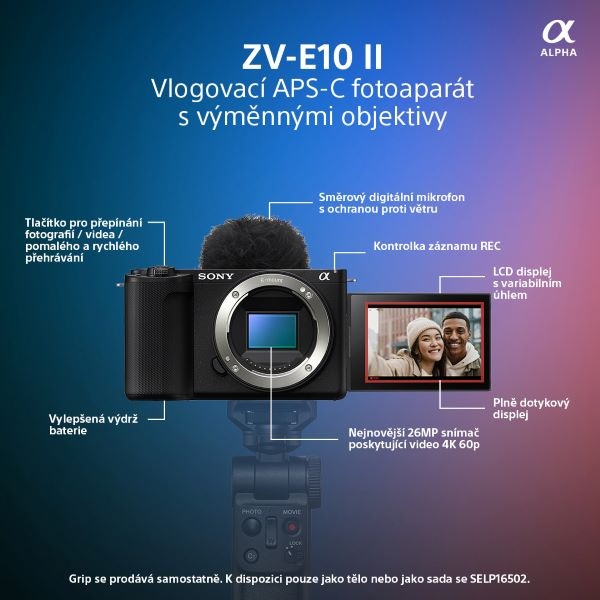 CSC fotoaparát Sony ZV-E10 II, telo