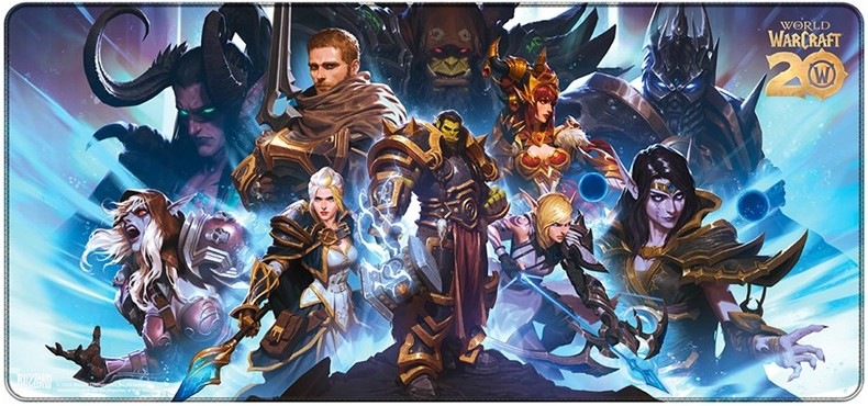 Podložka pod klávesnicu a myš FSH World of WarCraft: 20th Anniversary, XL s herným dizajnom