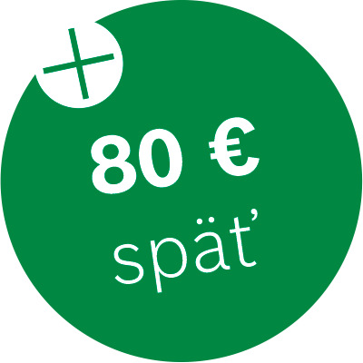 Okrúhle zelené logo s nápisom až 80 EUR späť odkazujúce na cashback chladničky Bosch