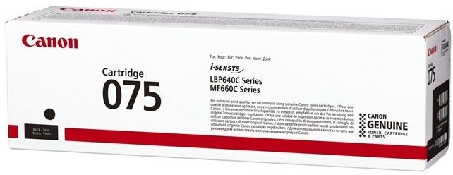Čierny toner Canon 075 BK, 6365C002 s výťažnosťou 1400 strán