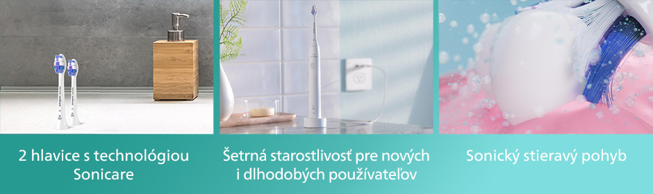 Náhradné hlavice Philips Sonicare Sensitive HX6052/10 (2 ks) biela Náhradné hlavice Philips Sonicare Sensitive HX6052/10 (2 ks) biela