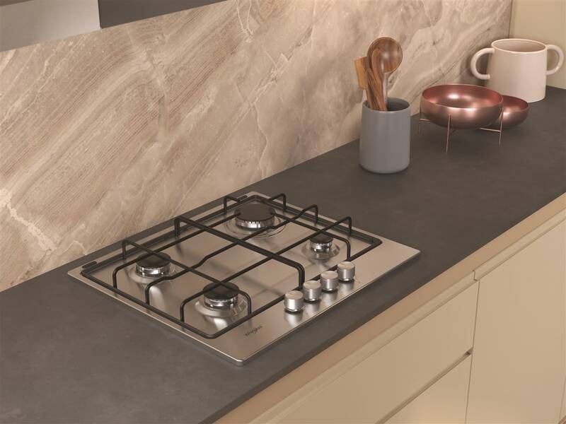 Varná doska plynová Whirlpool TKRL 650 IX, nerez, mriežky