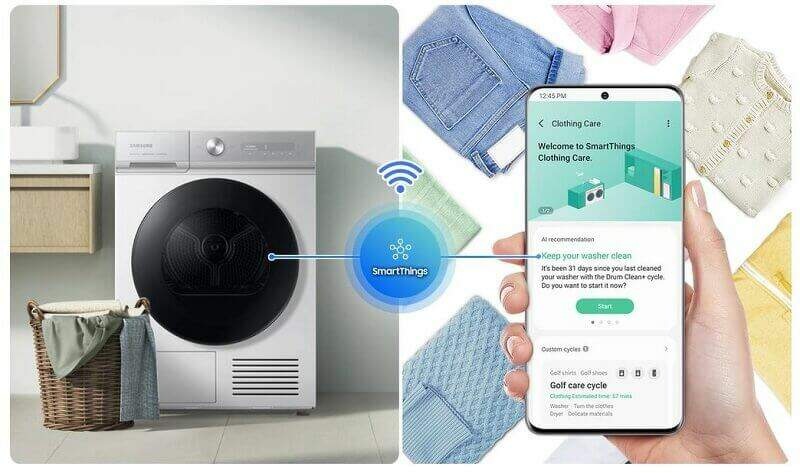 Sušička bielizne Samsung DV90BB9445GMS7 biela Sušička bielizne Samsung DV90BB9445GMS7 biela