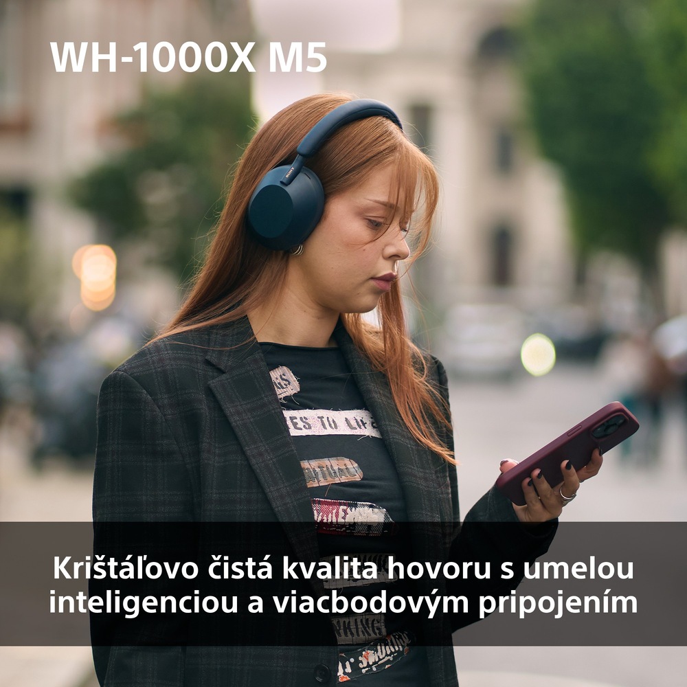 Slúchadlá Sony WH-1000XM5 - Prodloužená záruka zdarma po registraci modrá Slúchadlá Sony WH-1000XM5