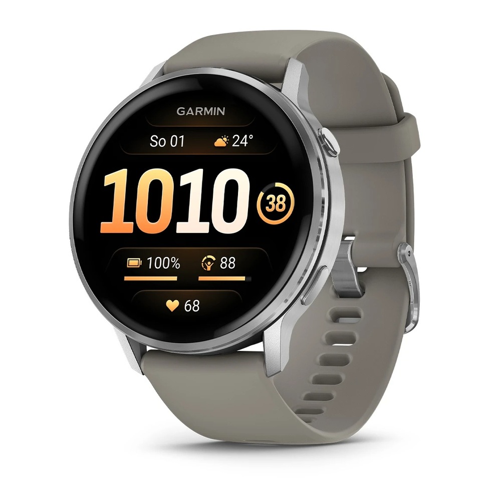 Inteligentné hodinky Garmin Venu 4 - 45 mm strieborné/sivé