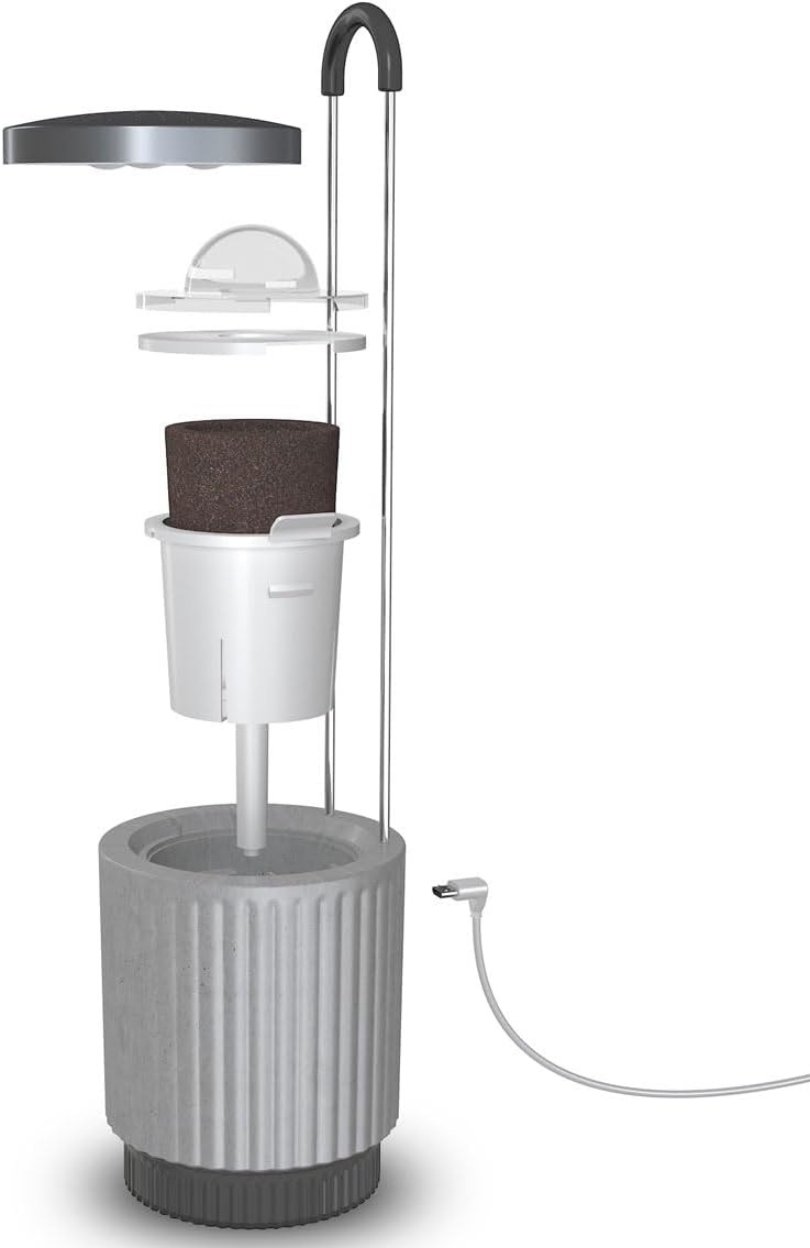 Inteligentný kvetináč Click and Grow HydroVase sivý CLKCGHVGEU_03