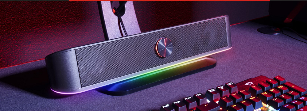 Reproduktory Trust GXT 619 Thorne RGB Illuminated Soundbar čierne
