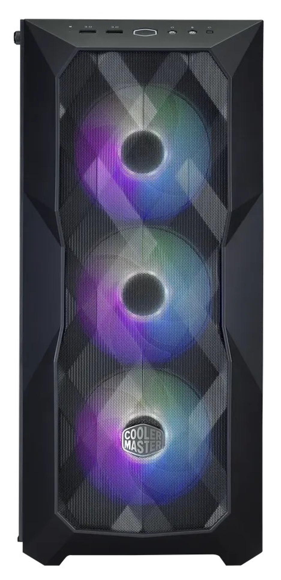 Case Cooler Master MasterBox TD500 Mesh čierna Detail PC skrine Cooler Master MasterBox TD500 Mesh v prednom pohľade