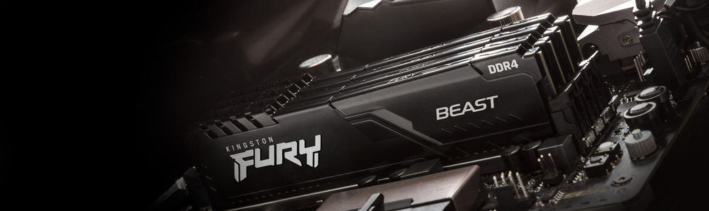 Pamäťový modul Kingston FURY Beast Black 16GB (2x8GB) DDR4 3600MHz CL17