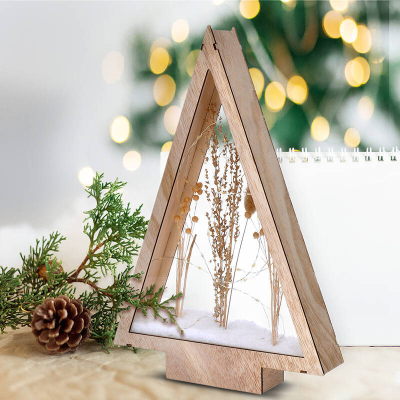LED dekorácie Solight zasnežené zimné kvety, 37cm, 2x AA